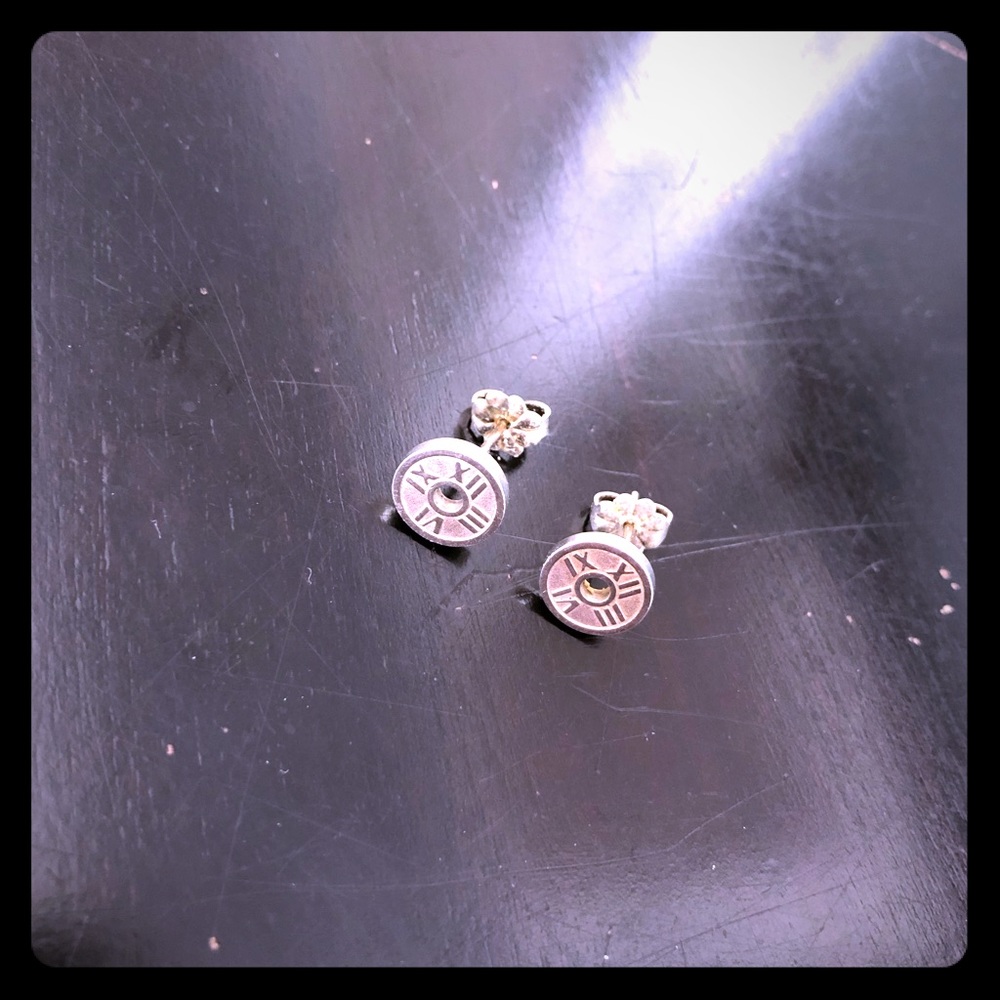 Sterling Tiffany Atlas Stud Earrings